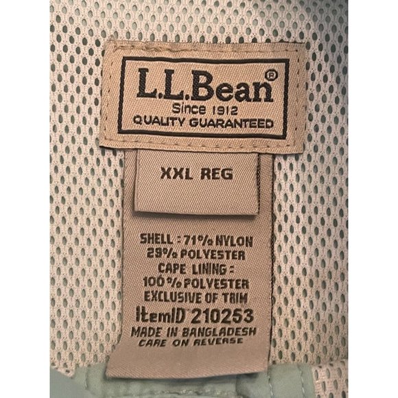 LL Bean Shirt‎ Mens XXL Vented Fishing Button Up Teal Short Sleeve - Picture 6 of 6